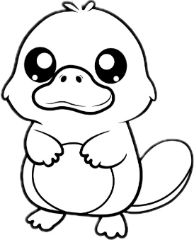 Otto the platypus, standing, arms crossed, wearing a fedora